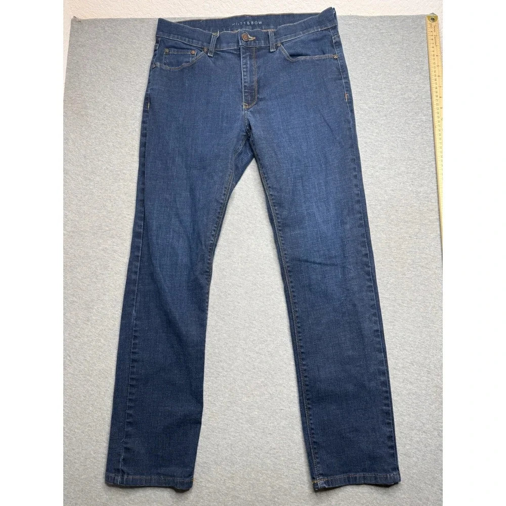 Mott And Bow slim Jeans Mens fits 33x30 blue stretch lightweight